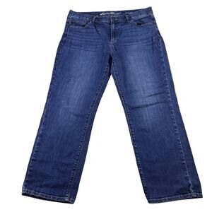 Eddie Bauer Jeans Women’s Size 10 Boyfriend Stretch Mid Rise Short 34x25 Relaxed